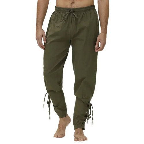Drawstring Pirate Pant Viking Costume for Men Renaissance Medieval