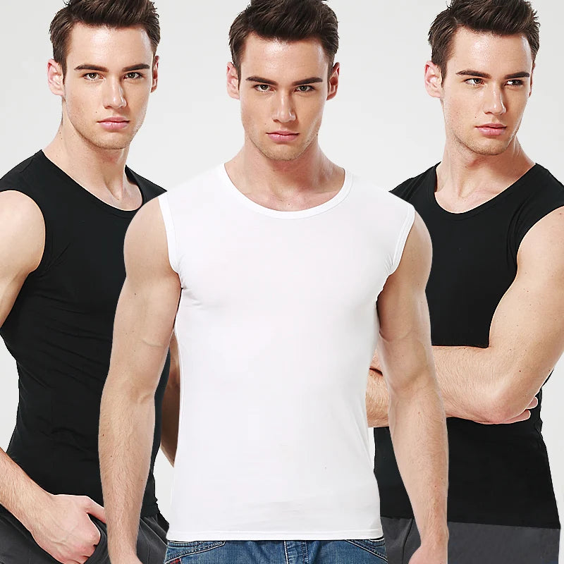 Four Seasons Slim Men's Pure Cotton Vest Simple Fashion Sports Vest