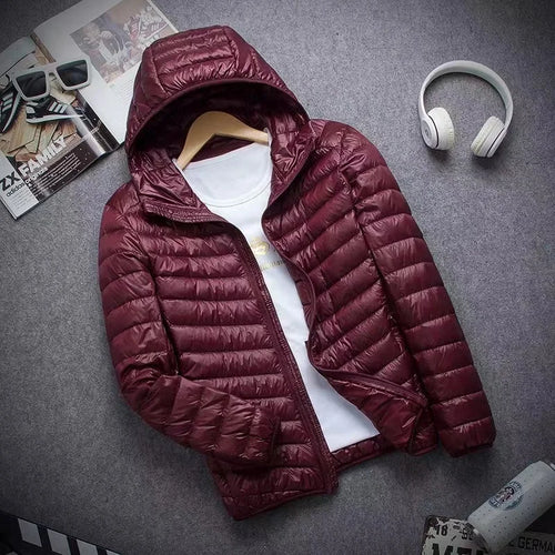 0-10℃ Men's Winter Jacket Ultra Light Duck Down Jackets Portable