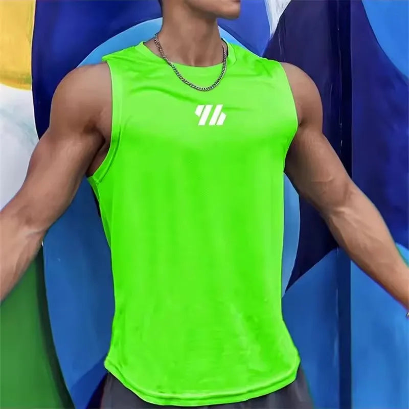 2025 newest Summer Gym Vest High Quality mesh Shirt Sleeveless