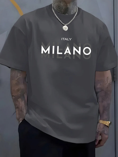 Summer men's 100% pure cotton casual loose fit plus size ITALY MILANO