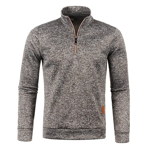 Men Pullover Men's Thicker Sweatshirts Half Zipper Pullover for Male