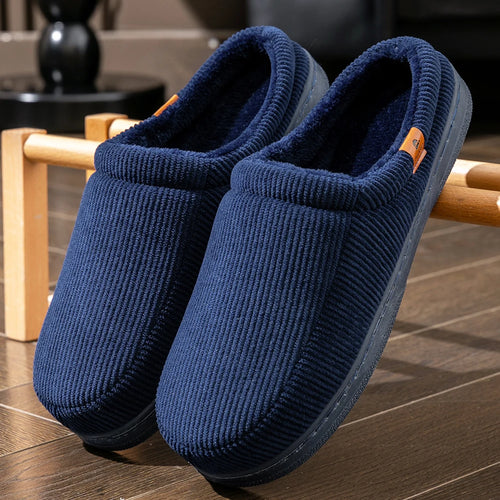 Winter Warm Slippers for Men Memory Foam Non Slip Home Shoes Soft