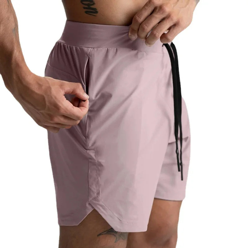 Shorts Single Woven Quick Dry Shorts Solid Color Running Fitness