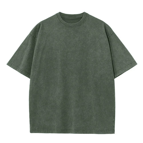 Men's Summer T-shirt 230G Heavy Cotton Vintage Washed T-Shirts