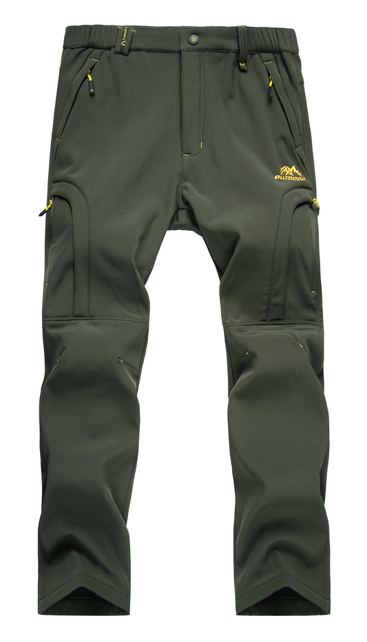 Men's Waterproof Hiking Pants Outdoor Fleece Lined Snow Ski Pants