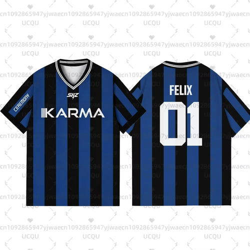 Kpop Stay Karma Album Fans TShirt Felix Bangchan Hyunjin Streetwear