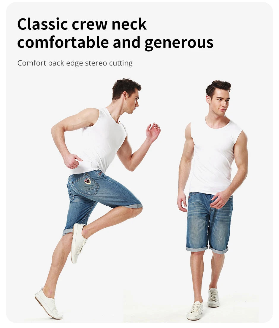 Four Seasons Slim Men's Pure Cotton Vest Simple Fashion Sports Vest