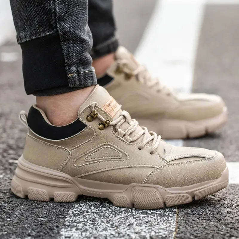High-quality Safety Shoes Men Steel Wire Rotary Buckle Work Sneakers