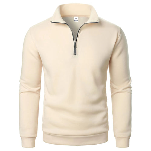 Spring and Autumn new casual half zipper stand up collar hoodie trend