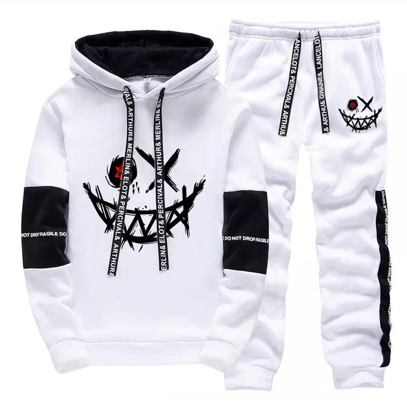 Hot Sales Mens Tracksuit Printed Single Piece Sweatshirts Sweatpants