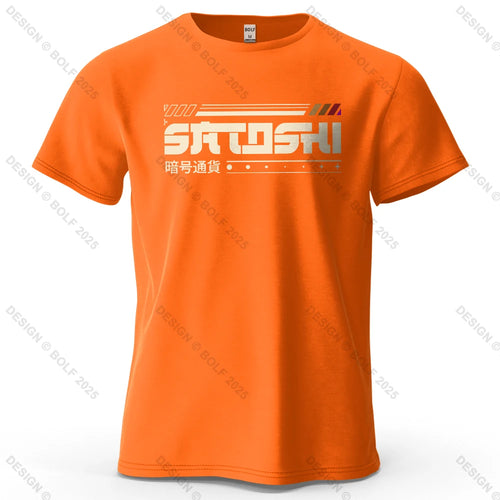 Satoshi and Crypto Printed Men's T-Shirt 100% Cotton Oversized Tech