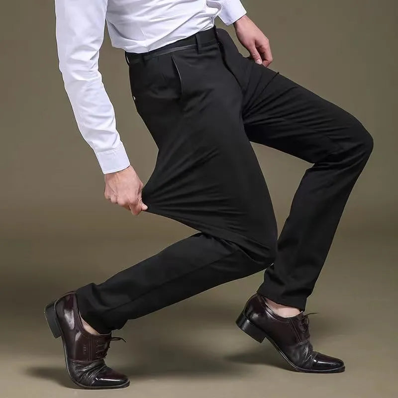 Men's Spring Autumn Fashion Business Casual Long Pants Suit Pants Male