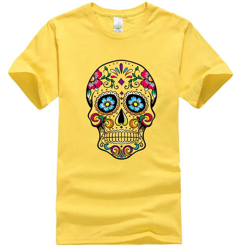 Men's T-shirt High Quality 100% Cotton Street Style Loose Cool Skull