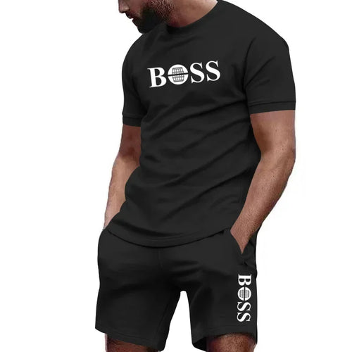 Men's two-piece sportswear short sleeved T-shirt and pants set running