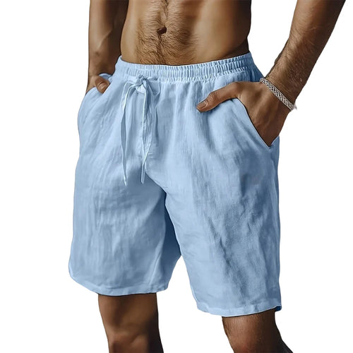 Summer New Men's Breathable Shorts Hawaii Beach Short Pants Male Solid