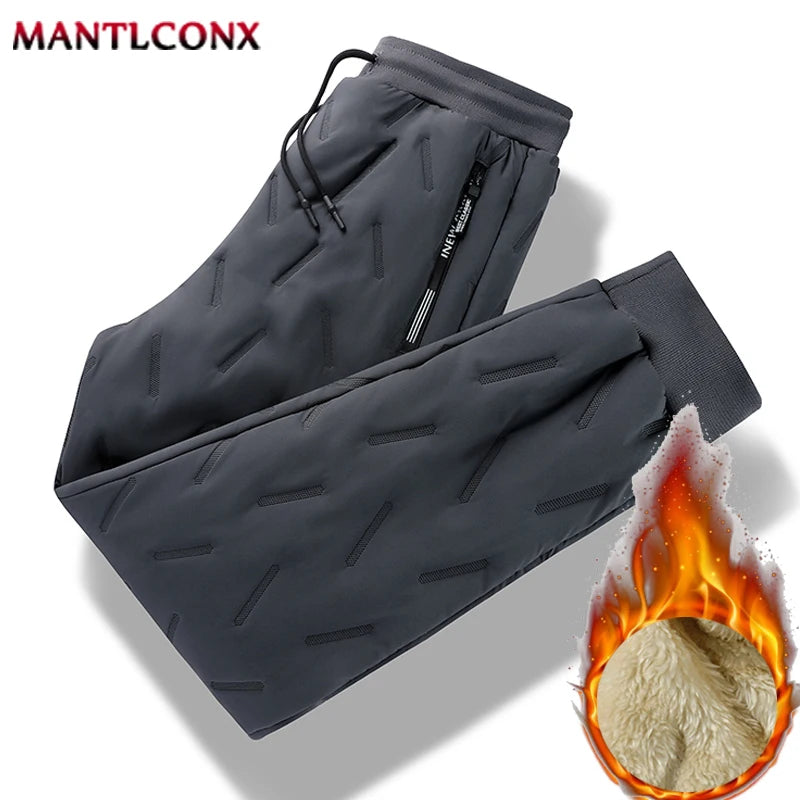 Newest Thicken Padded Pants Men Joggers Sweatpants Men Fleece Warm