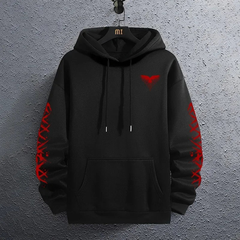 2025 Brand New Black Sweatshirts Autumn Winter Male Daily Casual