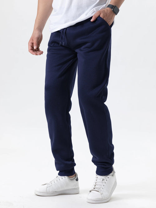 Mens Casual Pants Autumn Winter Fleece Sweatpants Men Joggers Elastic