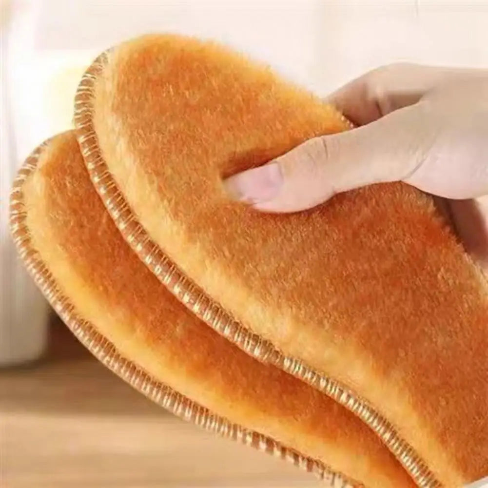 Shoe Insoles Faux Wool Soft Sweat-absorbing Women Men Keep Warm Shoe
