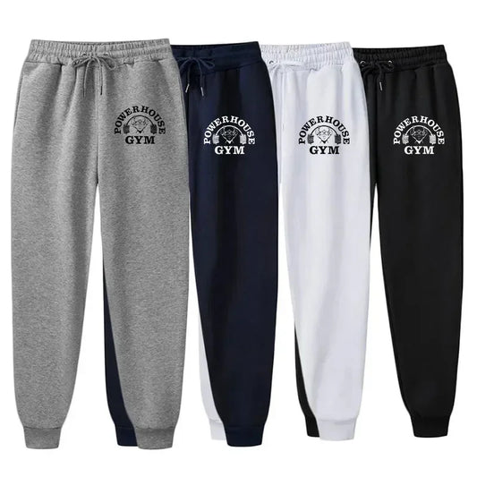 GYM Powerhouse Print Pants Men Casual Sports Pants Running Workout