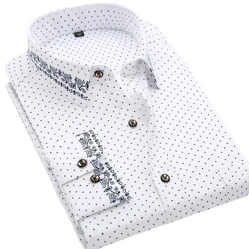 New men's shirt Thin long-sleeved printed spring/summer non-ironing