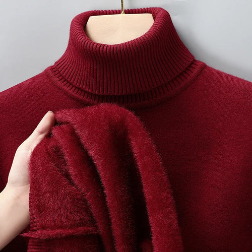 Sweatwear Mens Anti-pilling High Quality Knitted Turtleneck Sweater