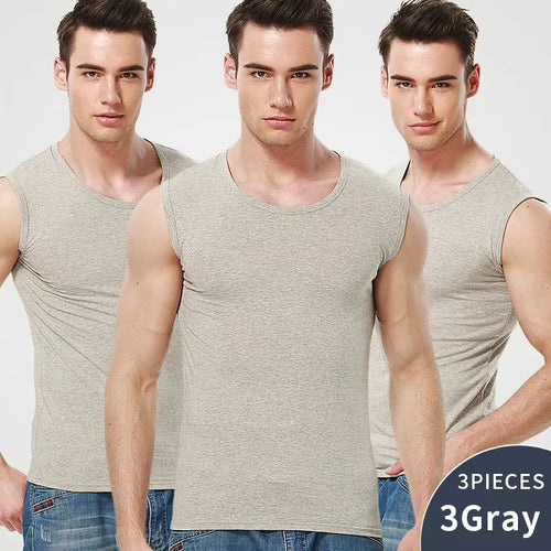 Four Seasons Slim Men's Pure Cotton Vest Simple Fashion Sports Vest