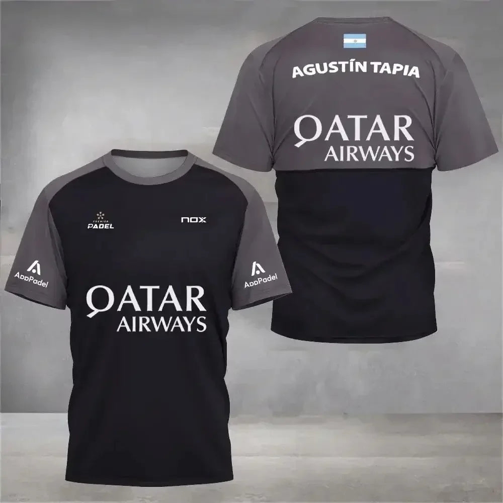 Men Padel Tennis Kid T-Shirt Sports Training Tops Male Casual Short