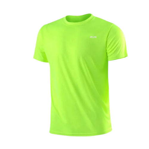 Summer Ice Silk Short Sleeve T-Shirt Men New Quick Dry Breathable Air