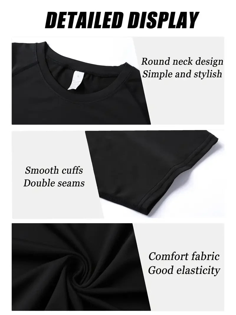 Men's Compression Shirts Fitness Snake Print Gym Shirts Quick Dry