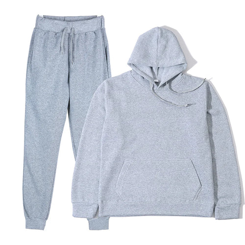 Men's Sports Suits Fashion Tracksuit Women Hoodies + Pants Two Pieces