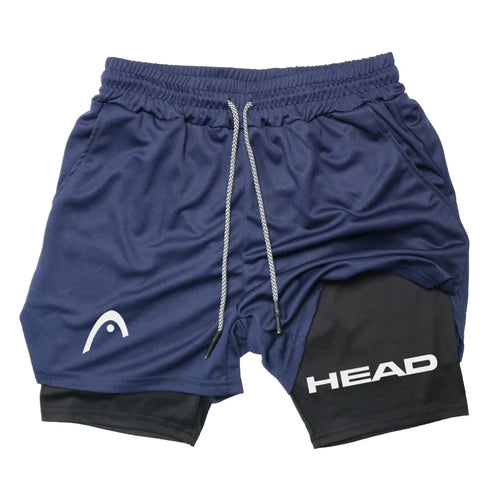 Anime Berserk Head Running Shorts Men Fitness Gym Training 2 in 1