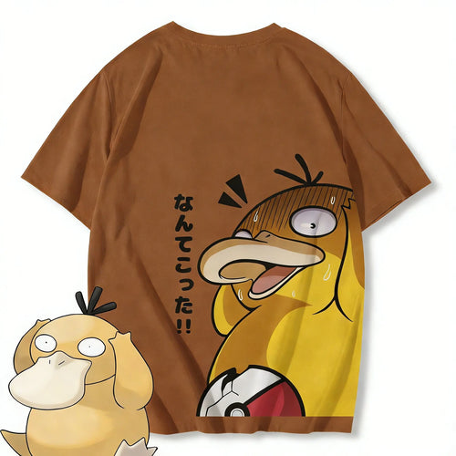 Pokemon Psyduck Anime T Shirt Men Women Casual Cotton Short Sleeve Tee
