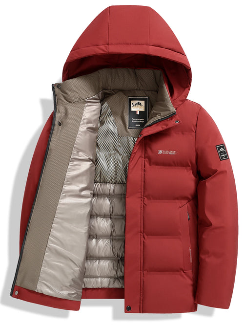 Men's thick and warm cotton jacket for autumn and winter, business and