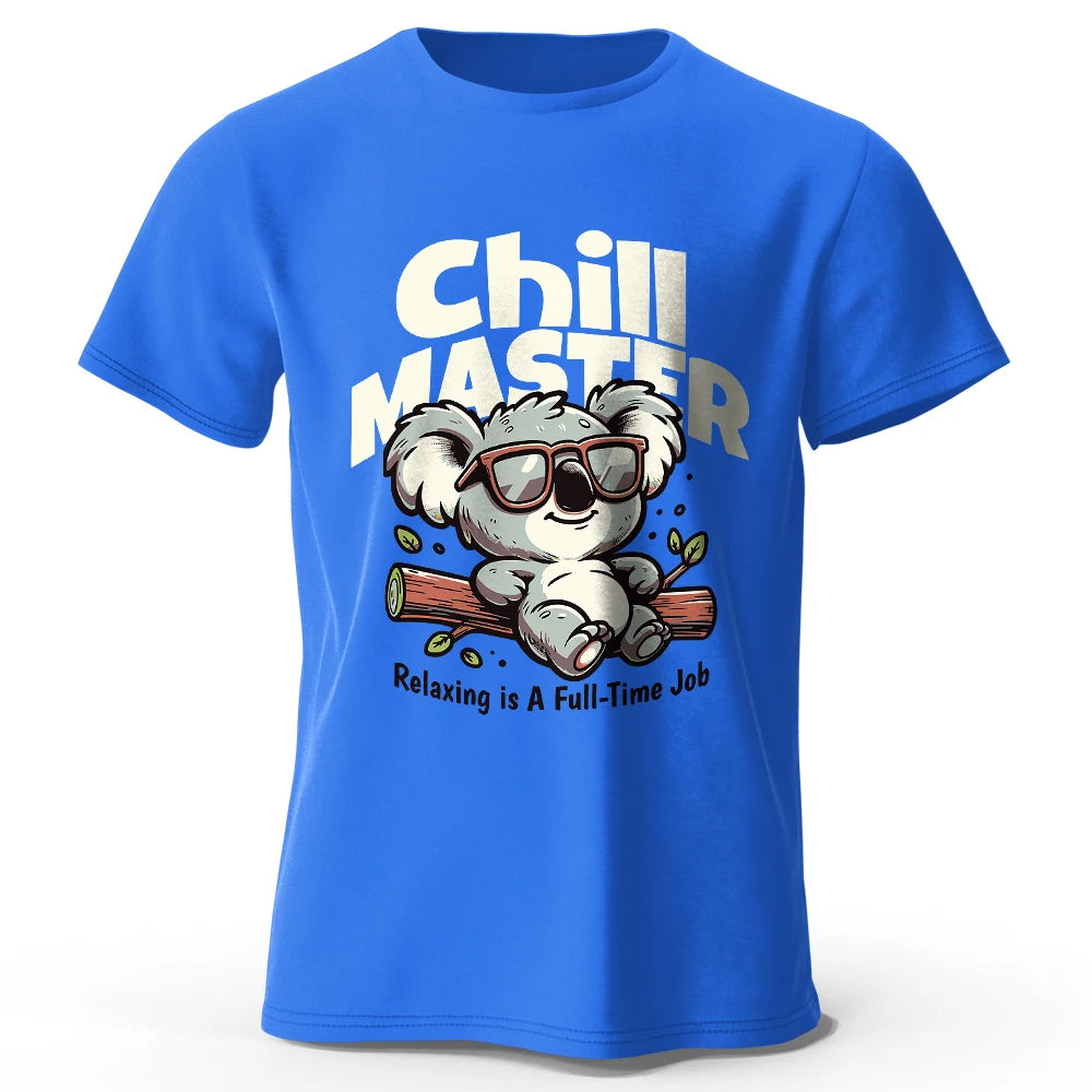 Whimsical Hand-painted Animal T-shirt 100% Cotton - Cute Cartoon Style