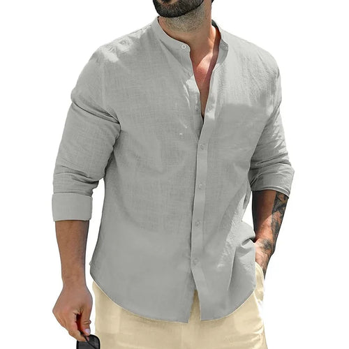 Autumn Mens Long Sleeve Shirts Cotton Business TShirts Men Breathable
