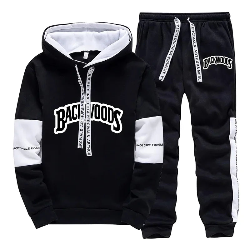 Mens Tracksuit Print Casual Single Piece Sweatshirts Sweatpants Daily