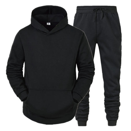Men Sportswear Sweater Suit Hoodies + Pants Sports Clothing Spring