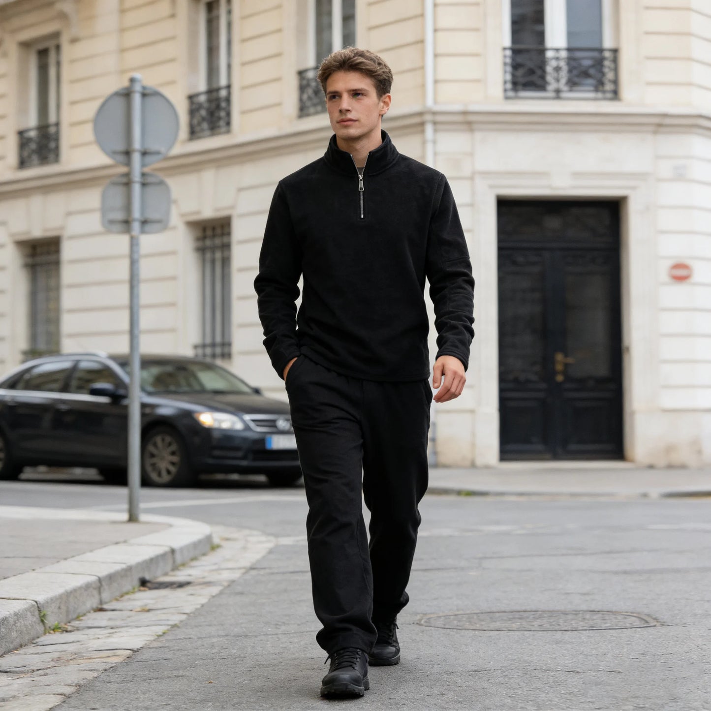 Men's Hoodies Sweatshirts Thicken Warm Fleece Tracksuit for Men Zipper