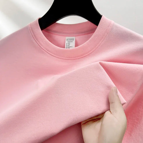 100% Pure Cotton Summer High-end Brand Men's Short Sleeve Round Neck