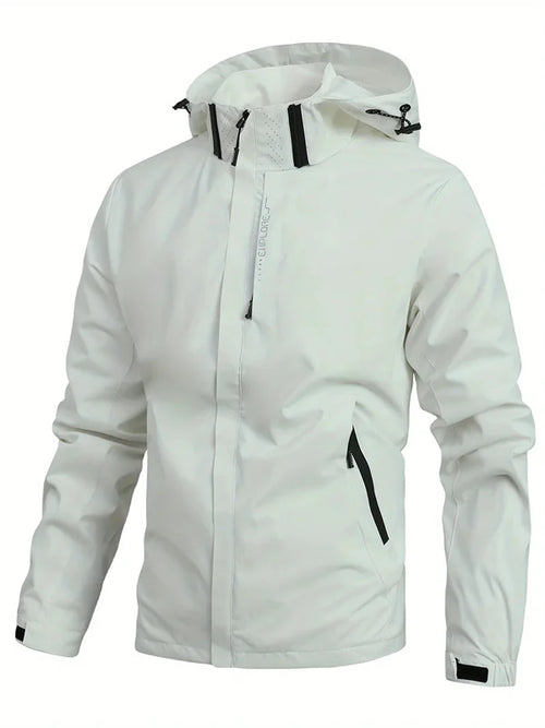 Men's Waterproof Rain Jacket Lightweight Outer Hooded Outdoor Raincoat