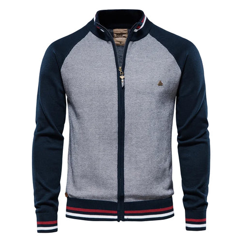 AIOPESON Spliced Cardigan Men Streetwear Casual High Quality Cotton