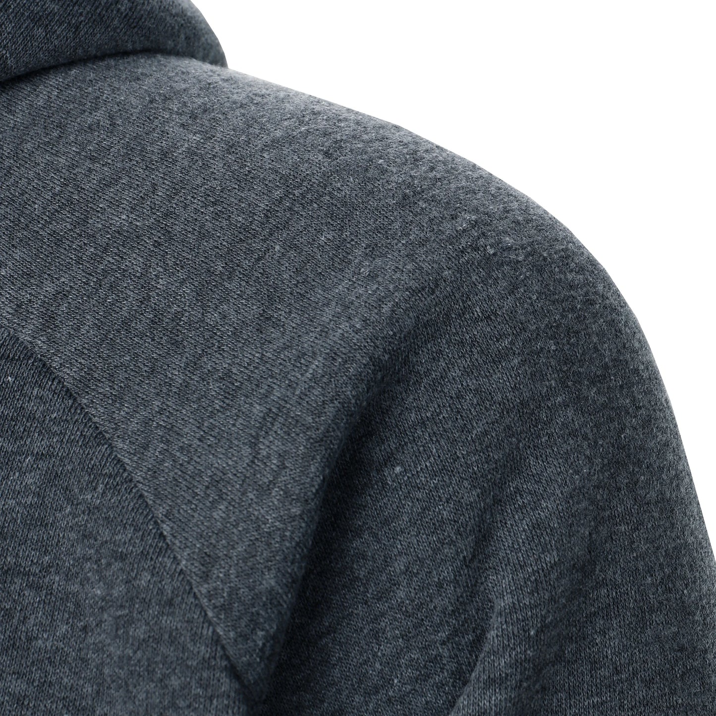 Autumn winter men's solid color hooded top Long sleeve side zipper