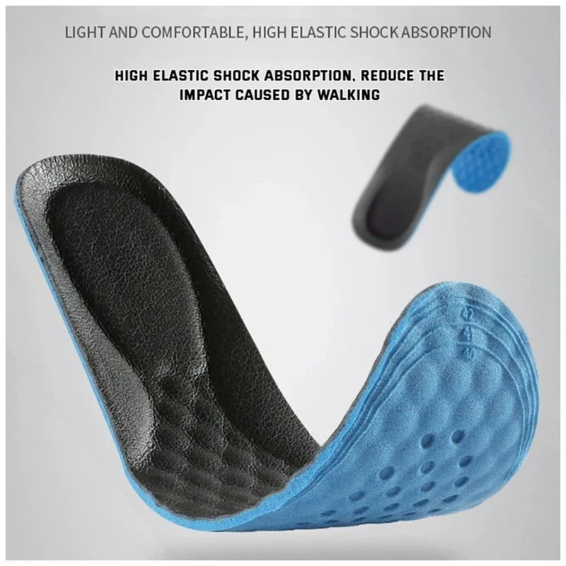 1Pair Leather Shoe Insoles for Feet Arch Support Orthopedic Insole