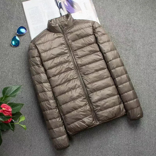 0-10℃ Men's Winter Jacket Ultra Light Duck Down Jackets Portable