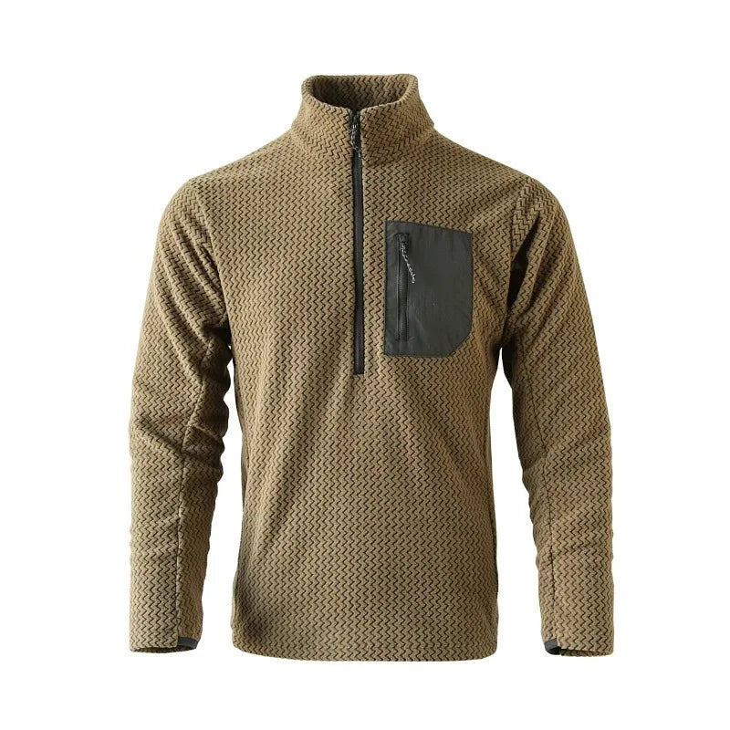 New Comfortable and Thick Men's and Women's Sports Semi-zipper Fleece