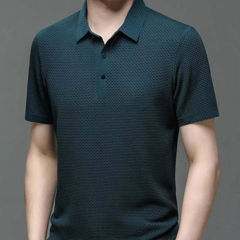 Brand Clothes Summer New Men's Short Sleeve T-shirt Ice Silk Cool and