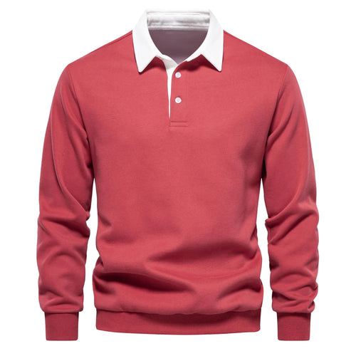 2023 New Autumn Fashion Design Polo Neck Sweatshirts for Men Casual