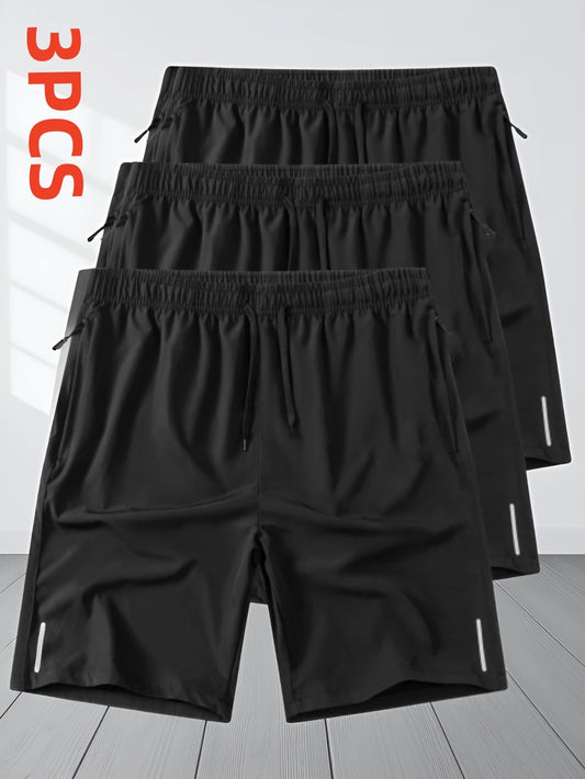3pcs Casual Shorts Men's Running Sports Shorts Gym Shorts for Men